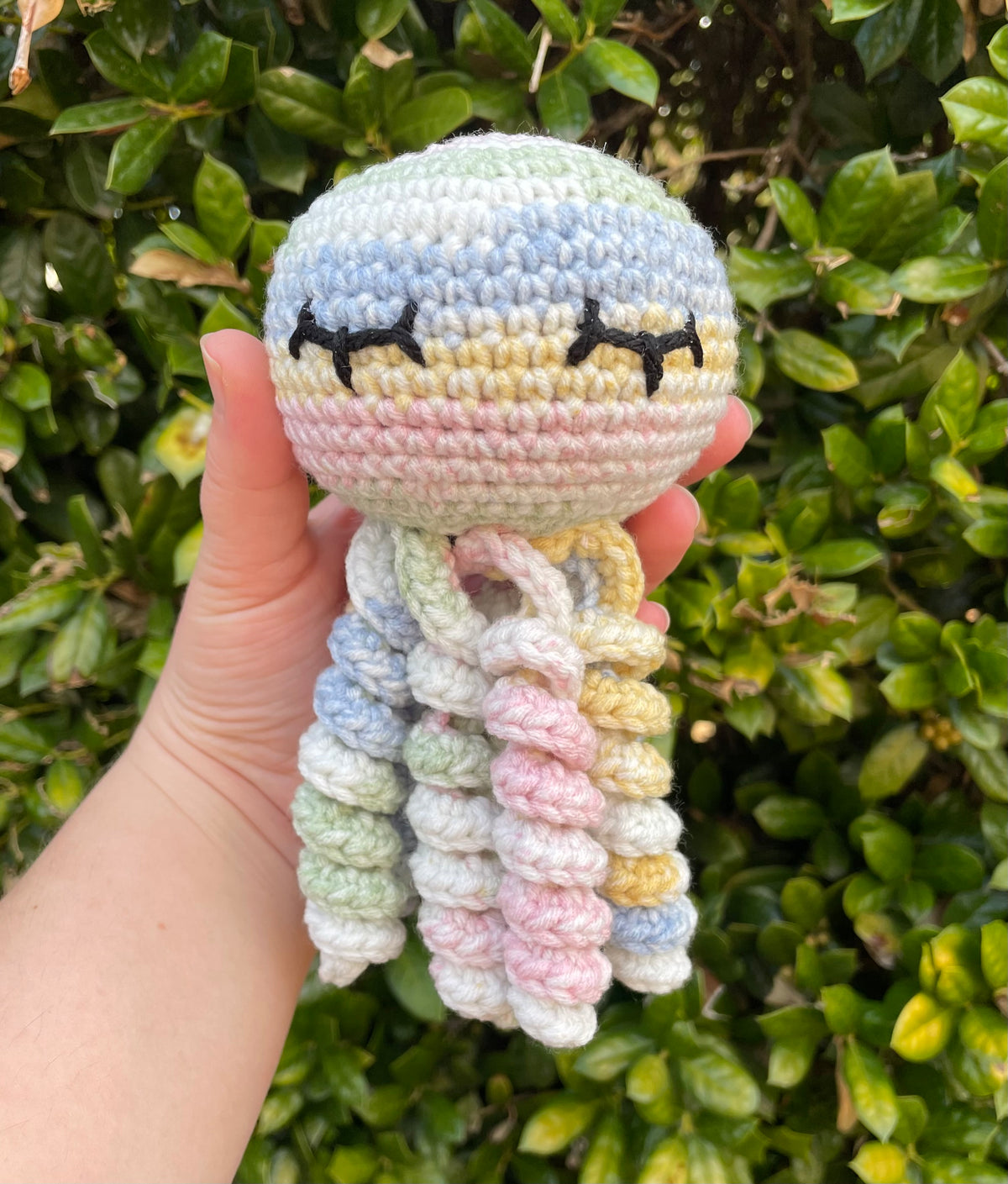 Crochet Octopus w/ Sleepy Eyes