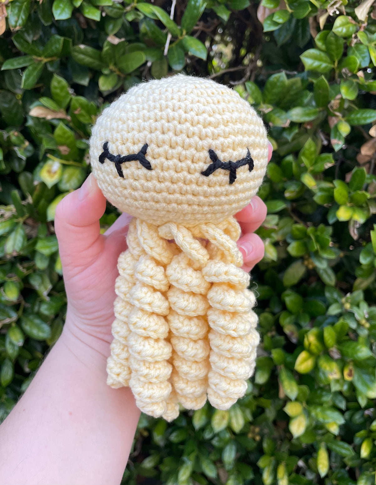 Crochet Octopus w/ Sleepy Eyes