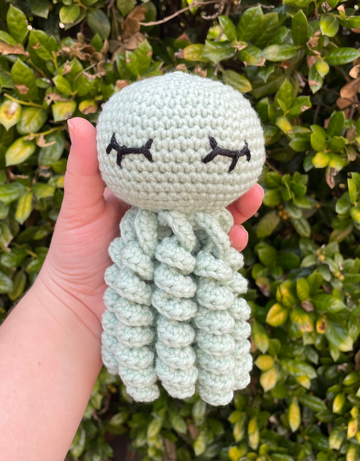 Crochet Octopus w/ Sleepy Eyes