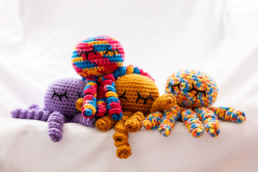 Crochet Octopus w/ Sleepy Eyes