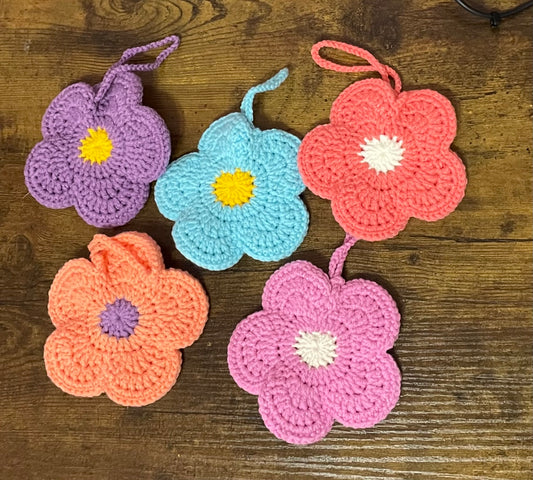 Crochet Flower Pouch