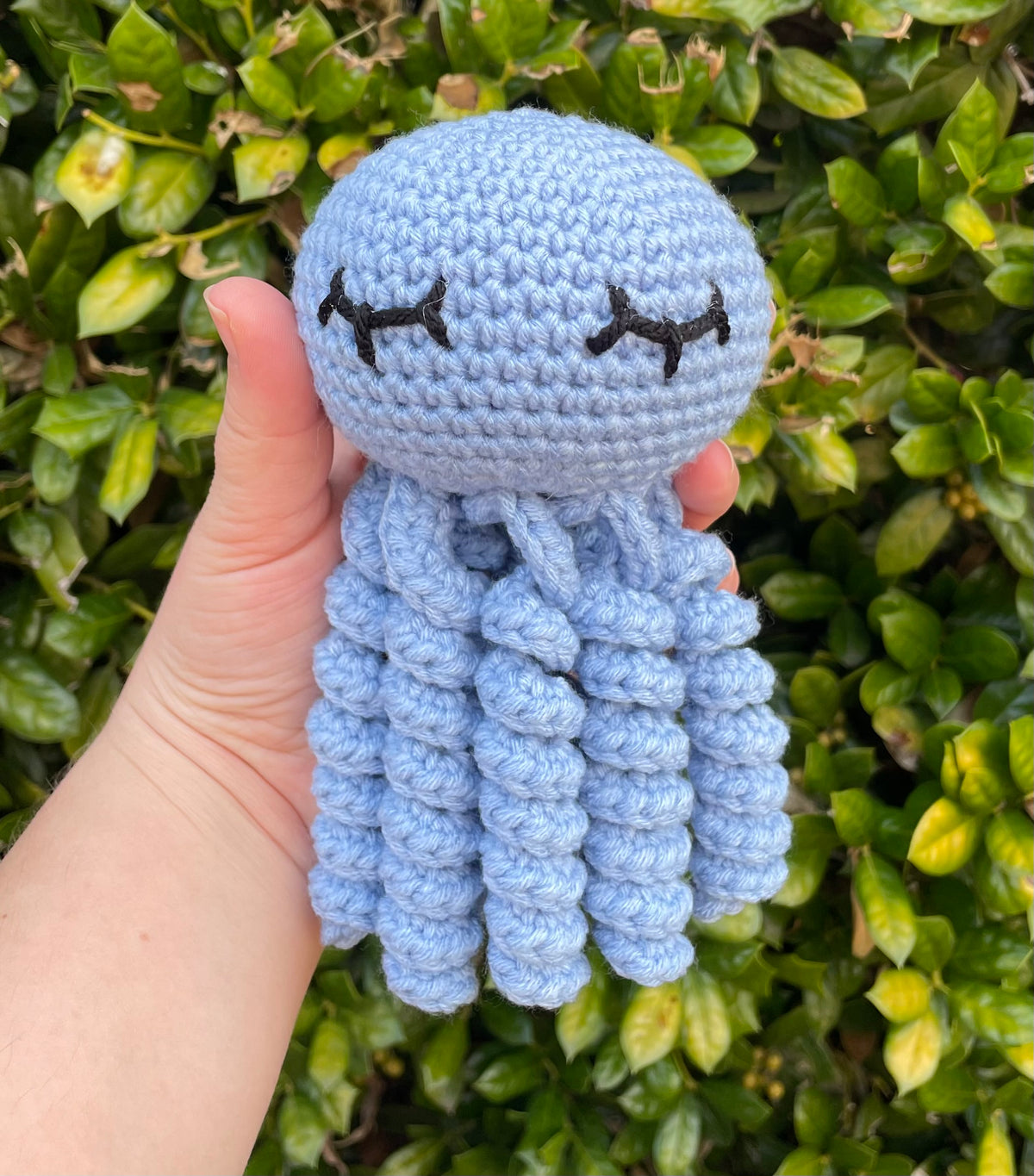 Crochet Octopus w/ Sleepy Eyes