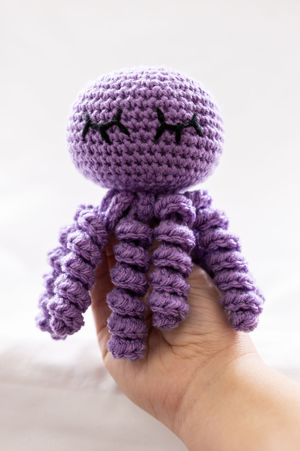Crochet Octopus w/ Sleepy Eyes