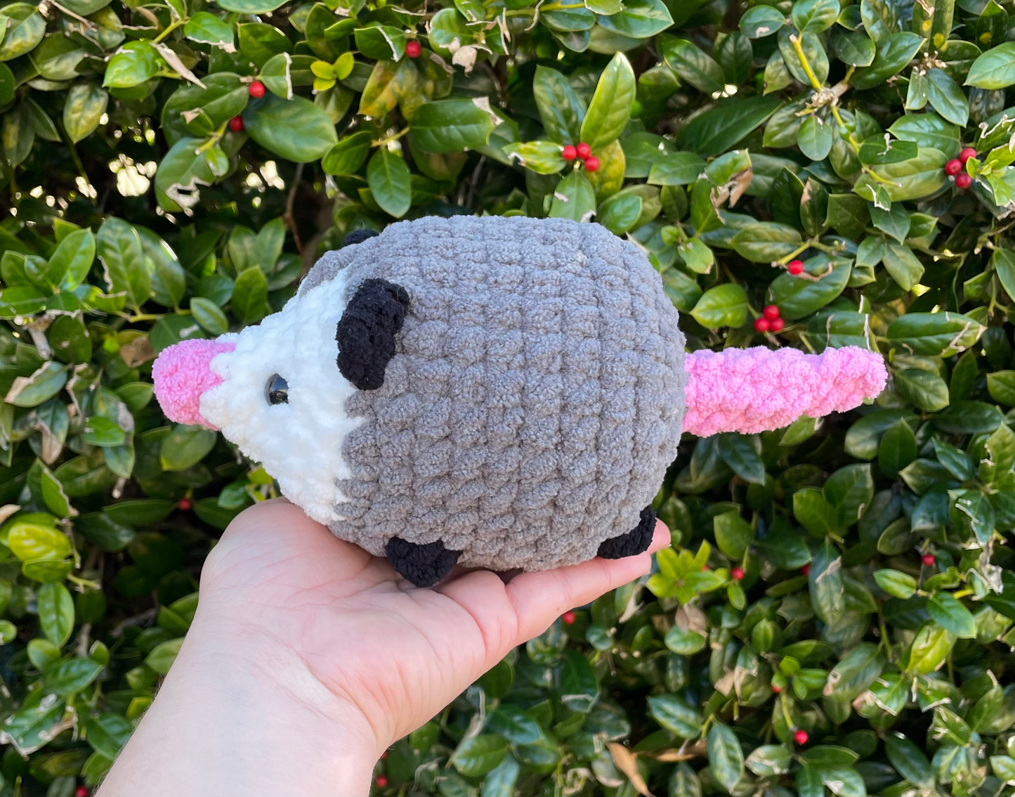 Crochet opossum